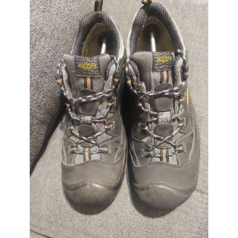 KEEN Utility‎ Braddock Men's 14D Black Bossa Nova Steel Toe Low Hiker Work Shoes